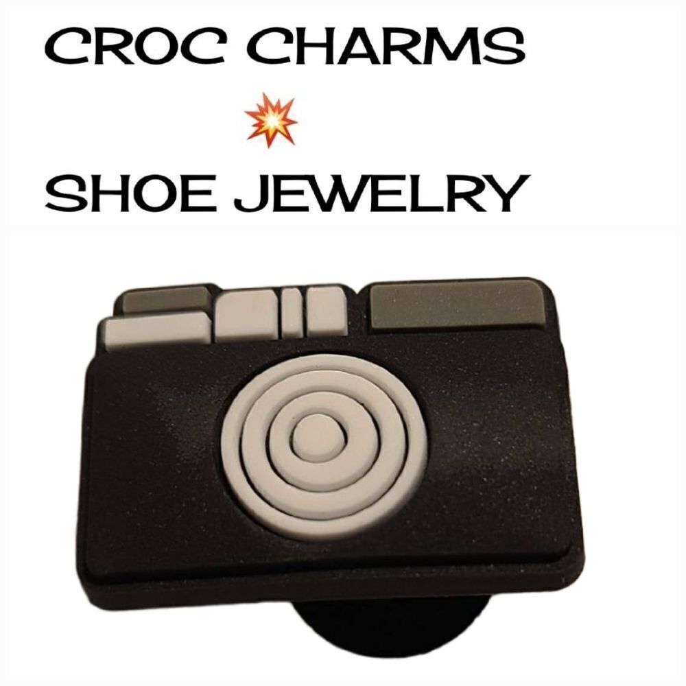 6/$20 Croc Rubber Shoe Charm * Camera 📷 Photography Retro * Clog Shoe Jewelry